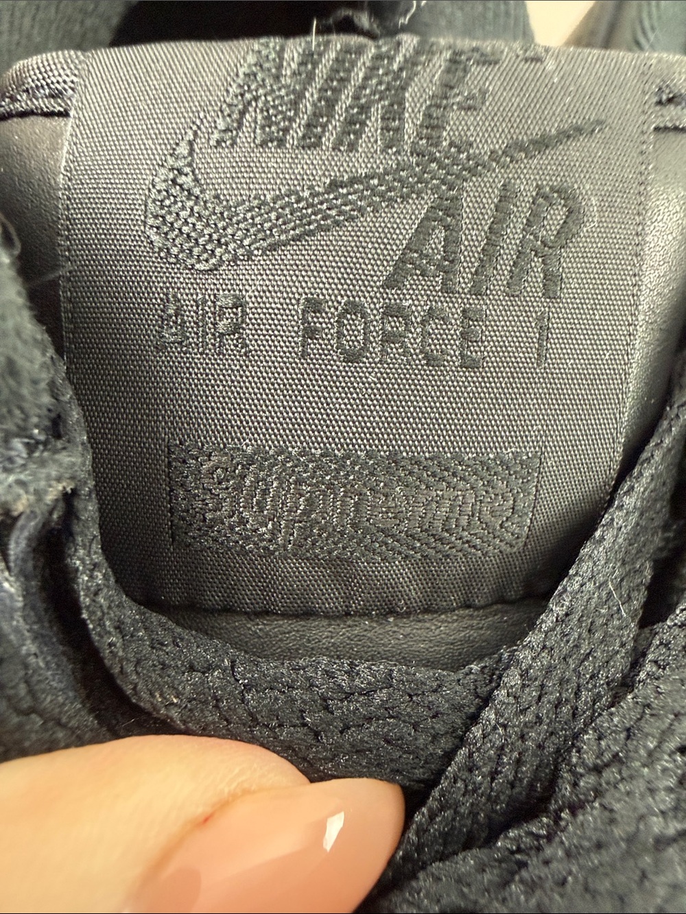 Supreme x Nike Air Force 1 Low Black Sneakers - Picture 7 of 14